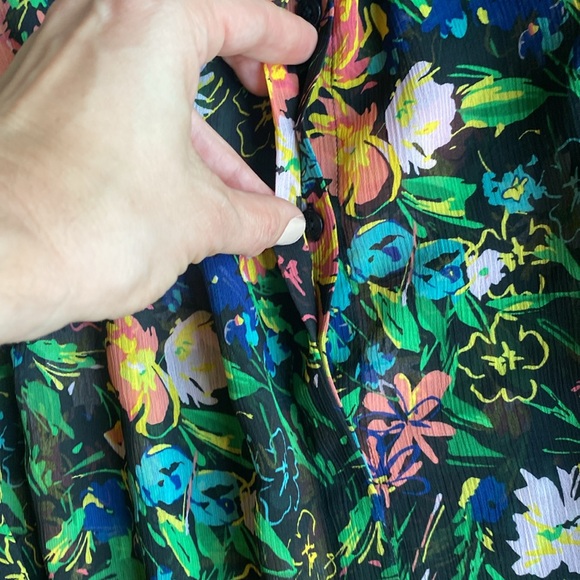 Ted Baker London Carita Abstract Floral Print Blouse, size XL - Picture 8 of 11